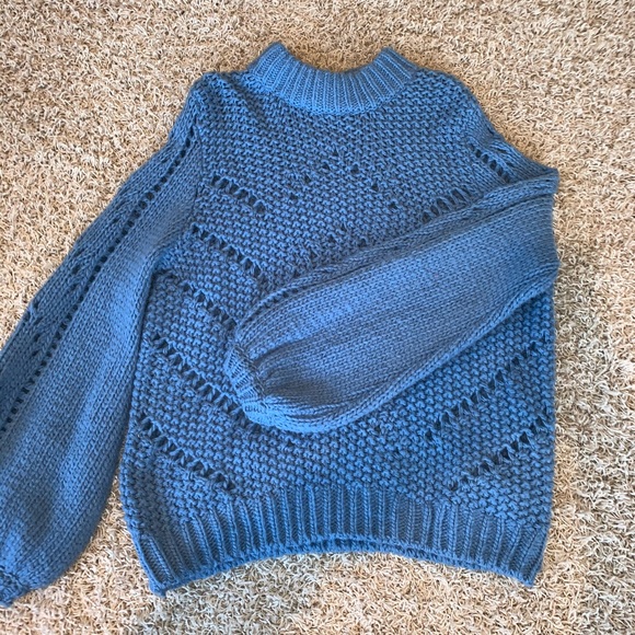 H&M Sweaters Blue Hm Chunky Sweater Poshmark